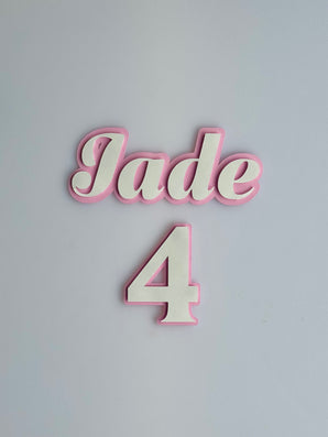 Bubblegum Pink and White Cutout