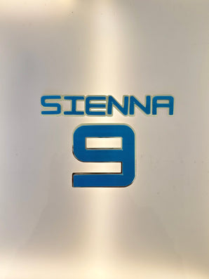 Silver and Sky Blue Name Cutouts