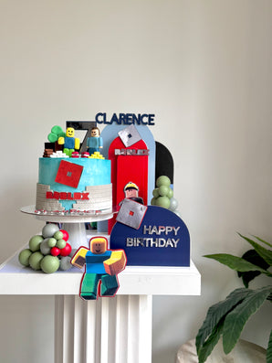 Silver and Blue Name Cutouts