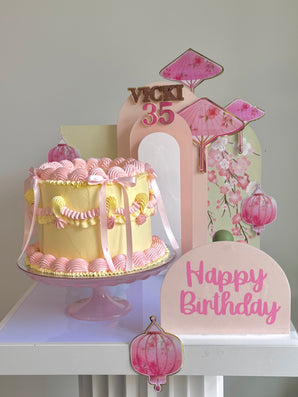 Gold Brown and Pink Name Cutouts