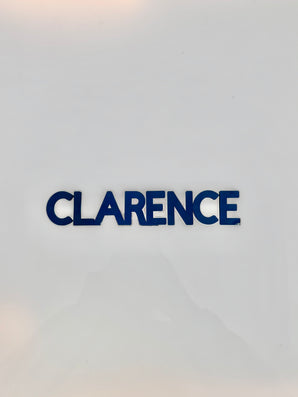 Silver and Blue Name Cutouts